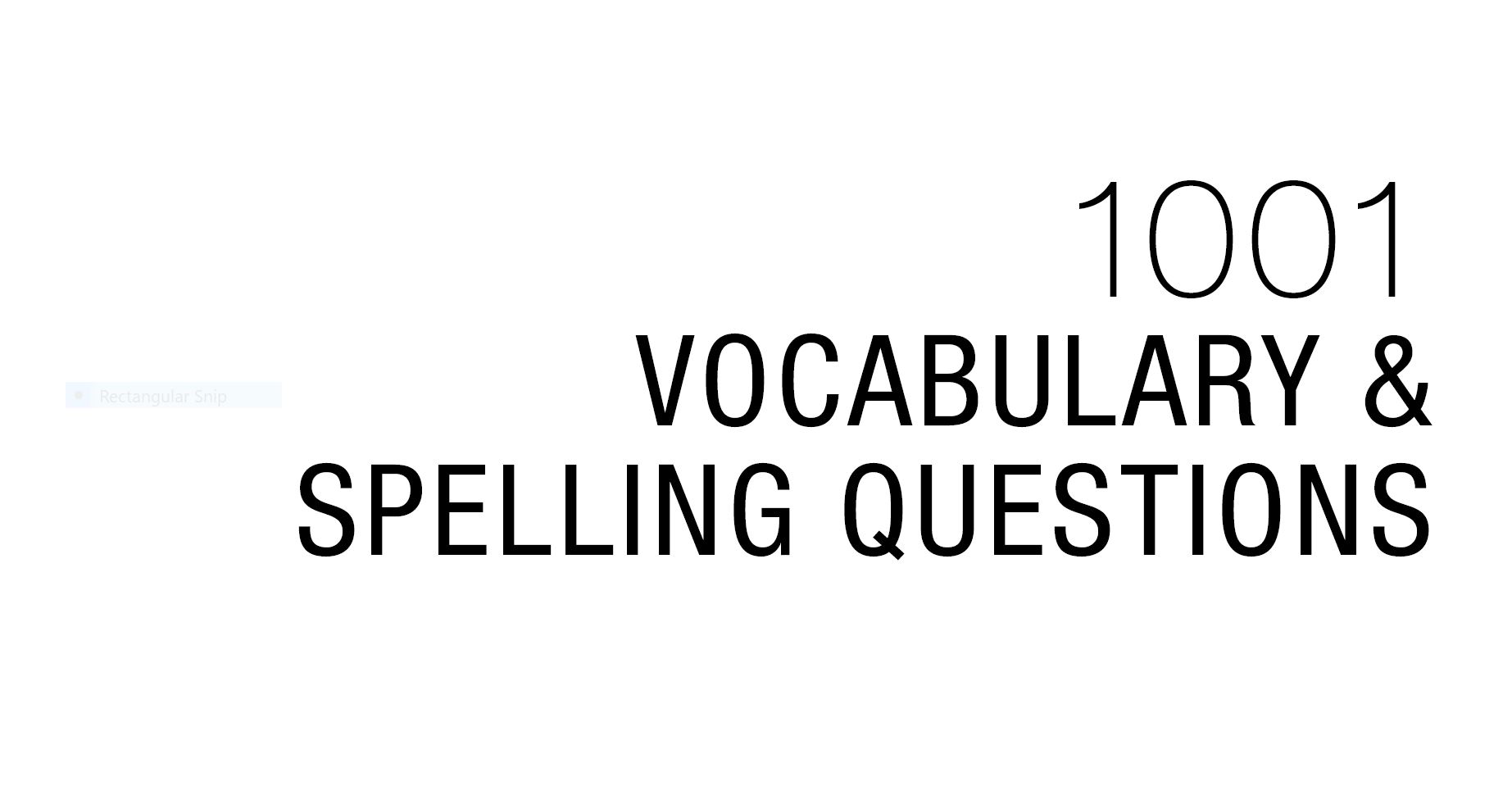 1001 vocabulary and spelling questions دانلود کتاب